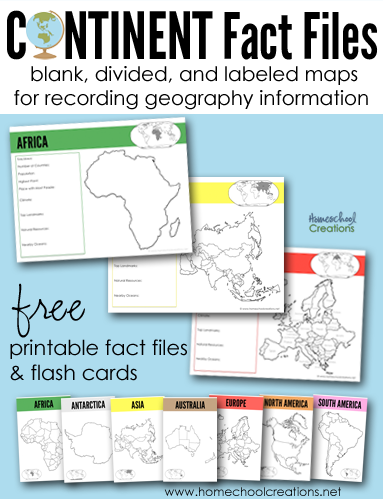 Continents Fact Files Printable Geography Printables Continents Fact Files Printable Geography Printables