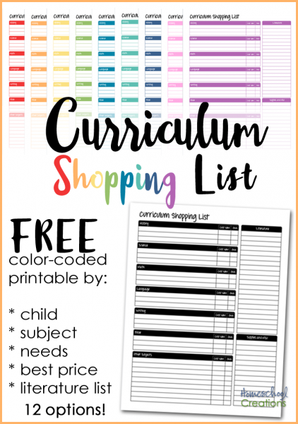 Homeschool curriculum shopping list - a printable to help you track curriculum needed, wanted, and purchased with best prices from Homeschool Creations_edited-1