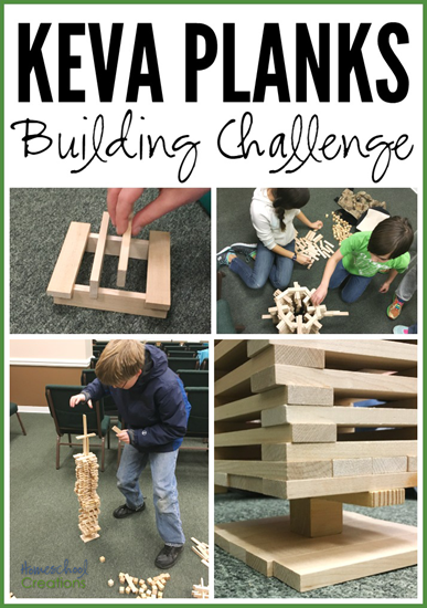 Keva Building Challenges from Homeschool Creations