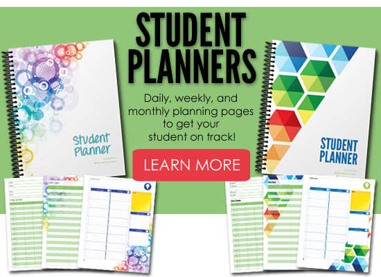 Two choices of student planners from Homeschool Creations - help get your student on track