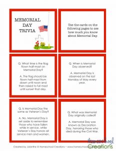 Memorial Day printables from Homeschool Creations-4