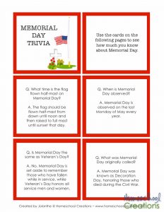 Memorial Day Printables