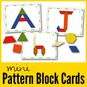 Pattern Block Mats and Cards - New Printables