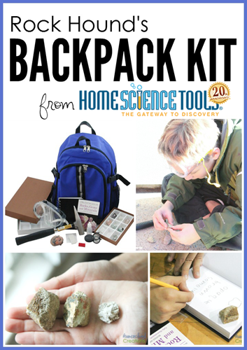 Rock Hounds Backpack Kit - exploring and learning about rocks with kids copy