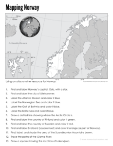 Norway Geography Printables - Free Educational Printable