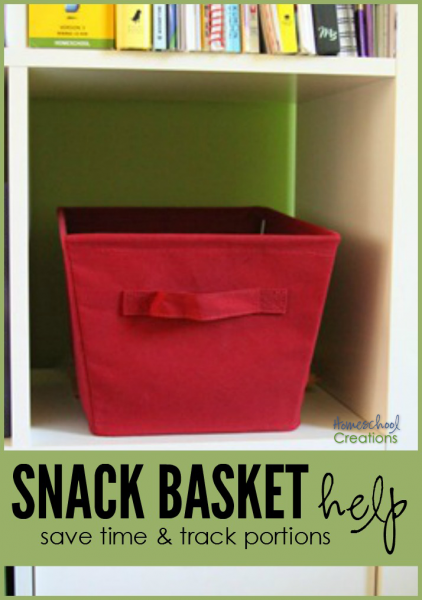 Snack basket - a way to save time and track portion sizes for kids