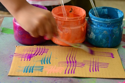 Solar System Art with Forks and Bubbles 01