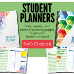 Two choices of student planners from Homeschool Creations - help get your student on track