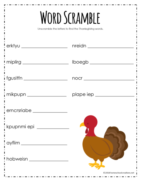 Thanksgiving Activity Pack - FREE Printables