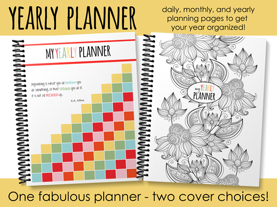 Yearly Planner from Homeschool Creations - daily, monthly, and yearly pages to get you organized