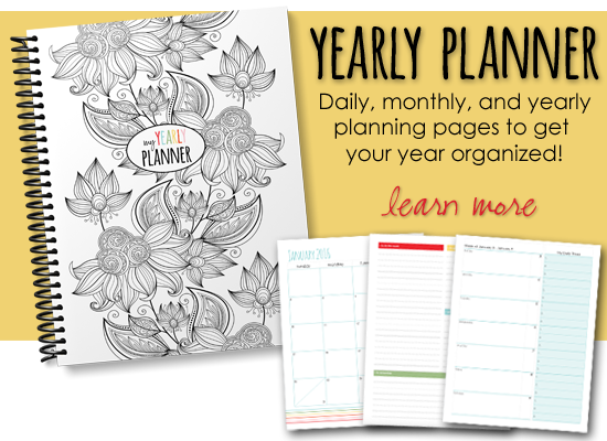 Yearly Planner from Homeschool Creations - post bottom