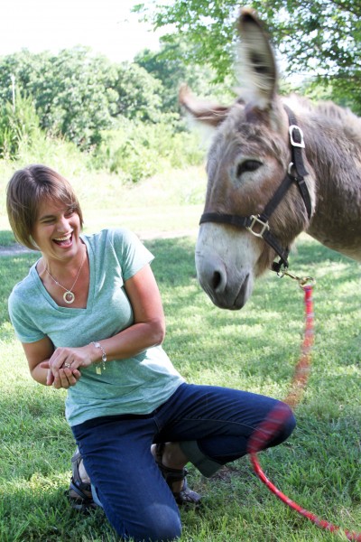a treat for Flash the Donkey-1