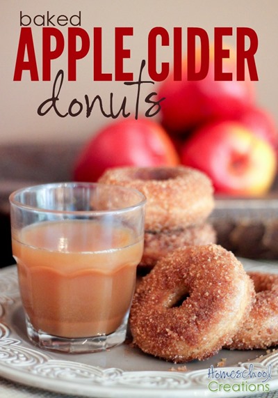 baked apple cider donut recipe - no yeast donuts that are perfect for a fall day  Homeschool Creations