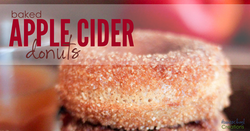 baked apple cider donuts recipe {%{% Homeschool Creations