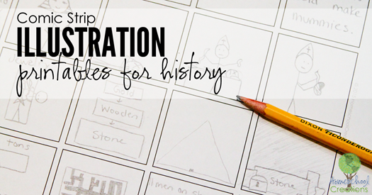 comic strip illustration printables for history {%{% Homeschool Creations