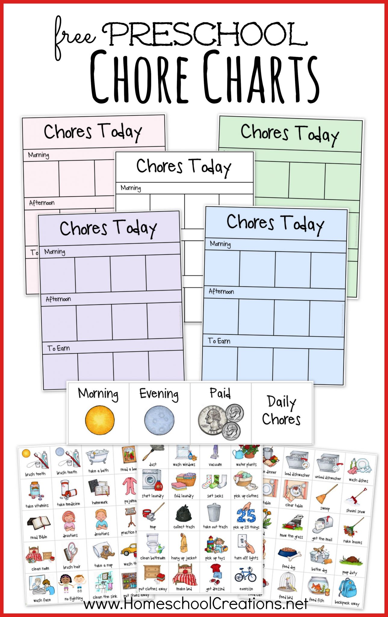 Printable Chore Chart Cards