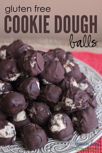 gluten free cookie dough ball recipe from Homeschool Creations