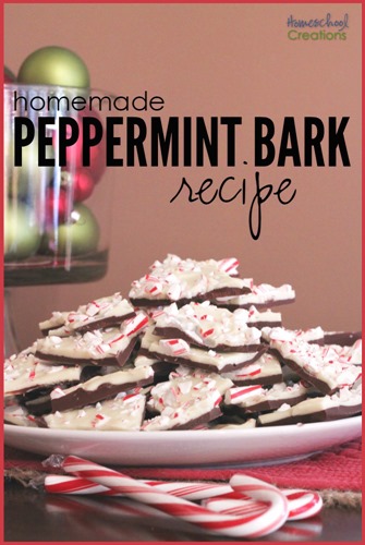 homemade peppermint bark recipe using essential oils - a yummy holiday treat