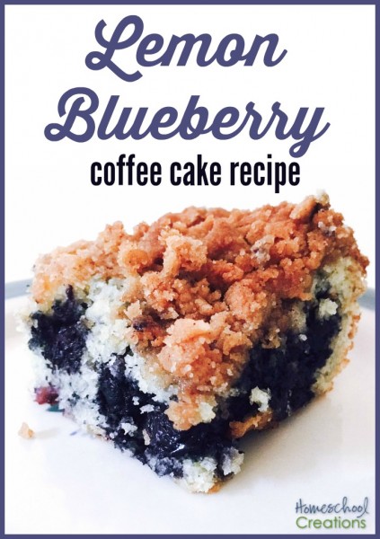 lemon blueberry coffee cake recipe from HomeschoolCreations.net - yummy breakfast treat!