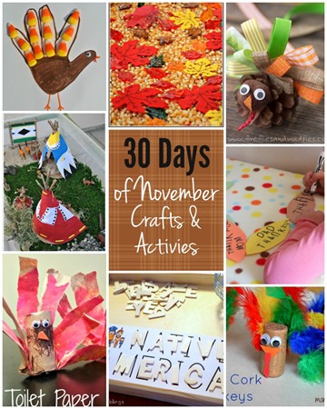 Pumpkin Seed Tree and 30 November Craft Ideas - Preschool and