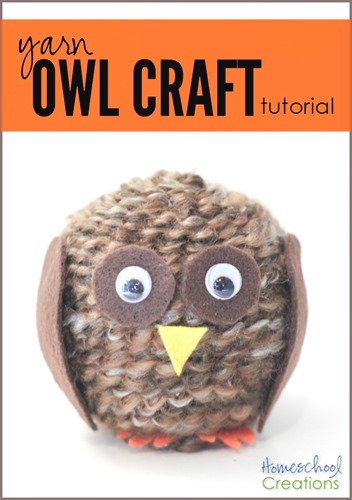 yarn owl craft tutorial from Homeschool Creations